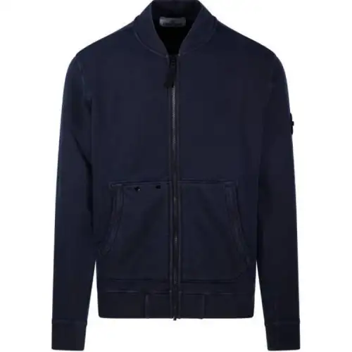 STONE ISLAND Logo Patch Zipped Sweatshirt