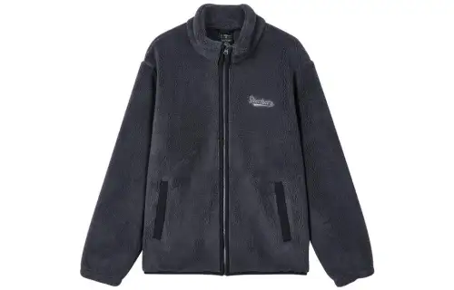 Skechers Velvet Jackets Unisex Odyssey Gray/026R Stand Collar Moderate