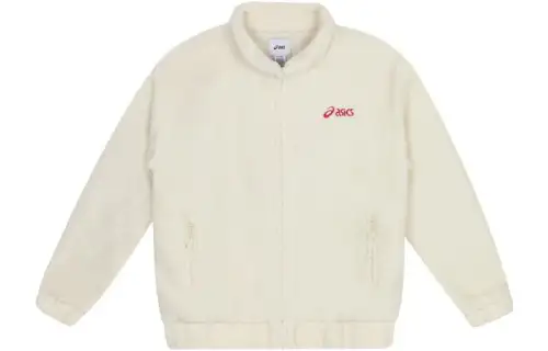 ASICS Jackets Unisex White Stand Collar Thickened Other
