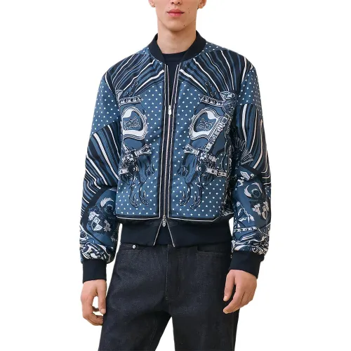 HERMES Jackets & Coats Men's Blue Tourmaline Gold