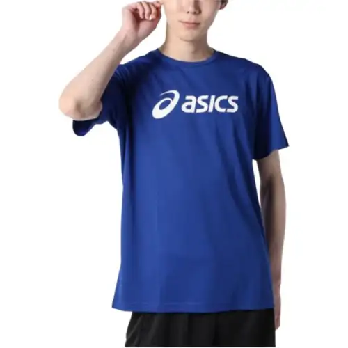 ASICS T Shirts Men's Blue Crew Neck