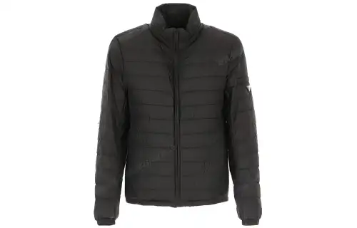 PRADA Down Jackets Men's Black Stand Collar Moderate