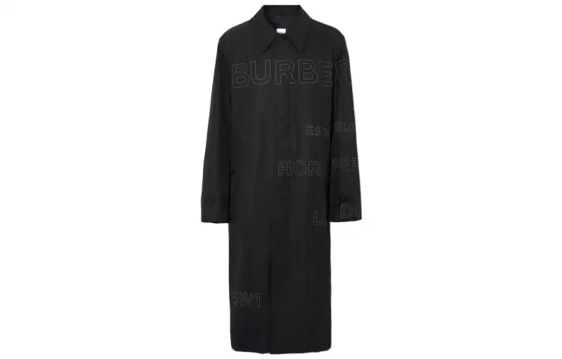 Burberry Coats Men's Black Lapel Moderate Straight Fit