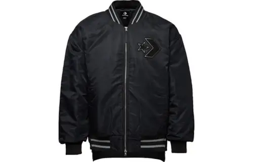 Converse Baseball Jerseys Men's Black Baseball Collar Moderate Straight Fit