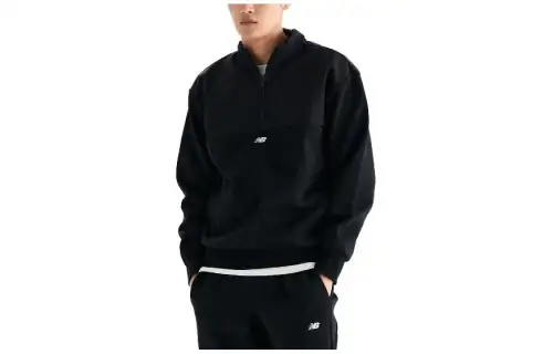 New Balance Jackets Men's Black Stand Collar Moderate Other