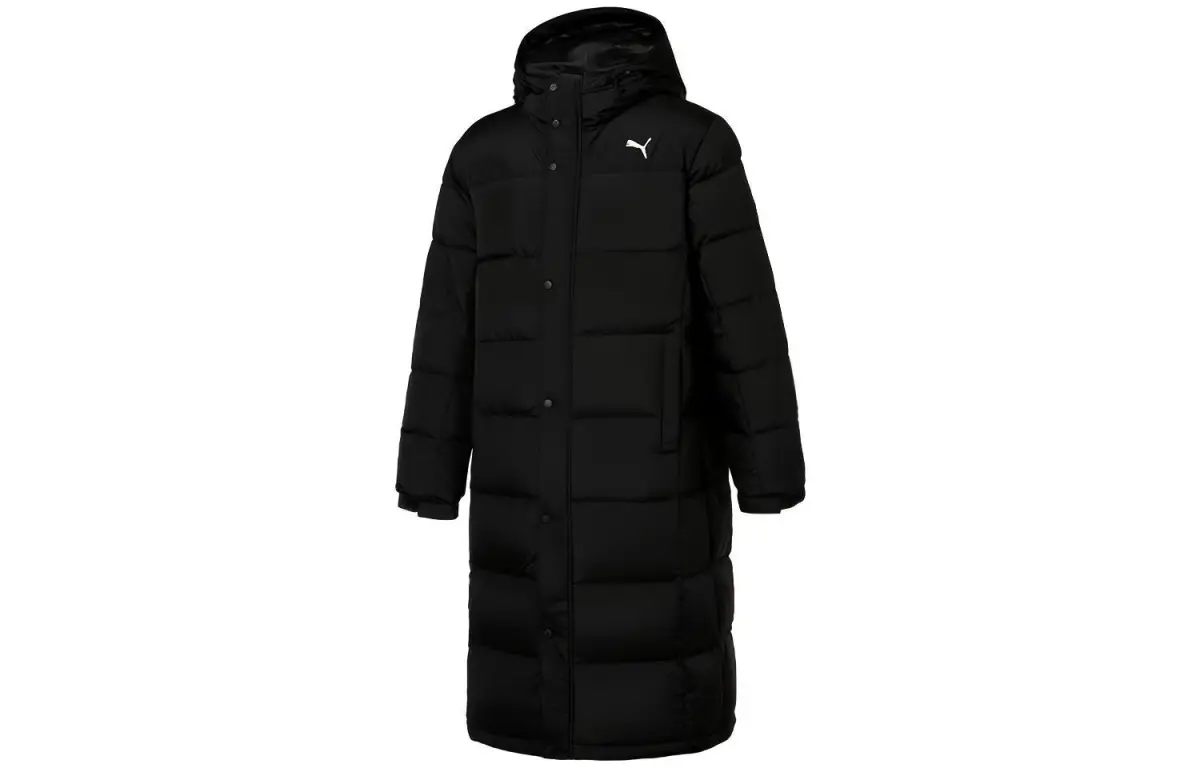 PUMA Down Jackets Men's Black Hooded Thickened Other