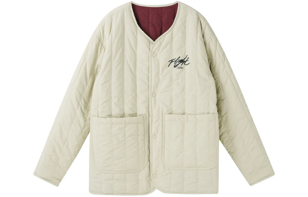 Jordan Flight Puffer Jackets Men's Crew Neck Moderate Quilted Padded Jacket