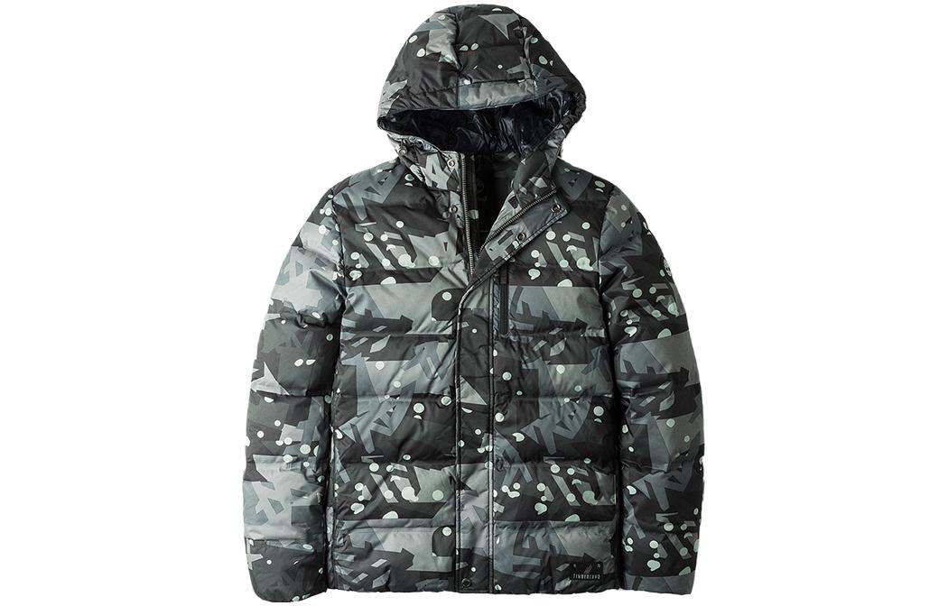 Мужской пуховик Timberland Down Jacket (серый камуфляж)