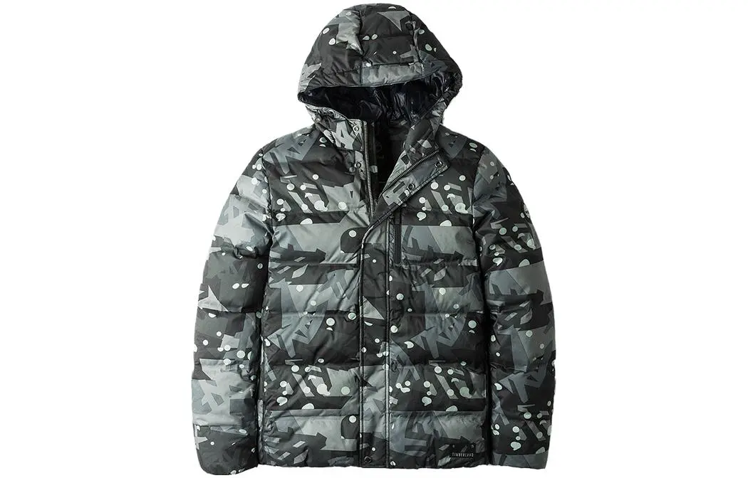Timberland Down Jacket Men's Gray Camouflage