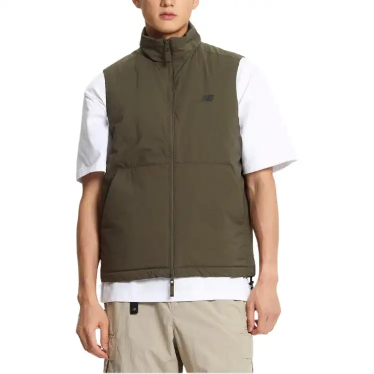 New Balance Vests Men's Green Stand Collar Moderate Other