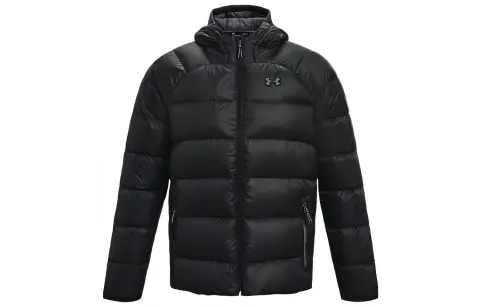 Under Armour Down Jackets Men's Black Hooded (Non-detachable) Moderate