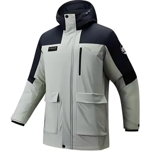 Anta Down Jacket Men's Floating Gray/Basic Black