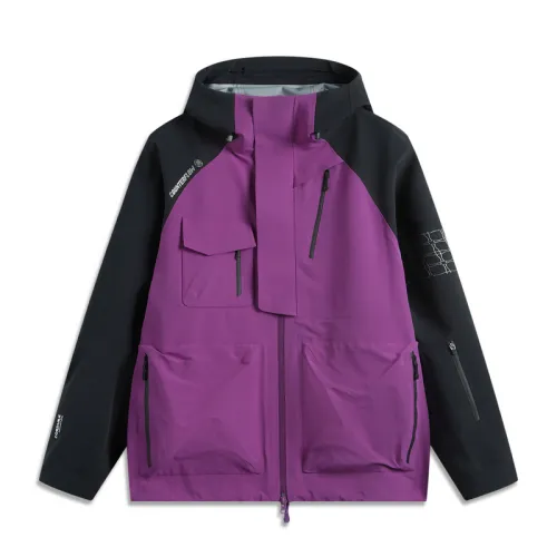 Li Ning Outdoor CF Tracing Waterproof And Windproof Windbreaker Jacket Unisex Cosmic Purple