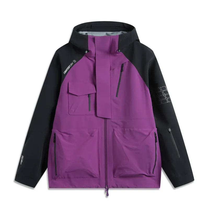 Li Ning Outdoor CF Tracing Waterproof And Windproof Windbreaker Jacket Unisex Cosmic Purple