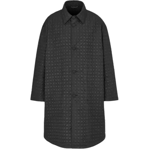 DIOR Coats Men's Black Lapel Moderate
