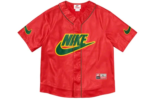 Supreme Nike Leather Baseball Jersey