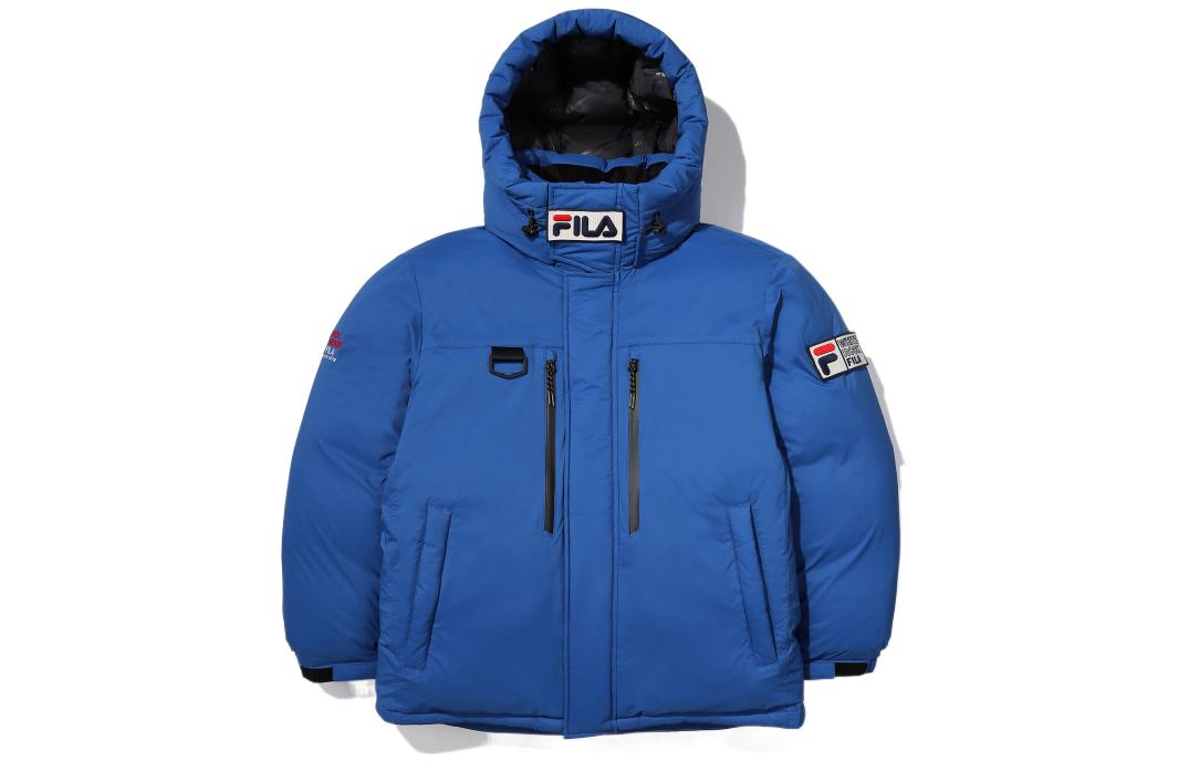 Мужская куртка Fila Пуховик с логотипом (синяя)