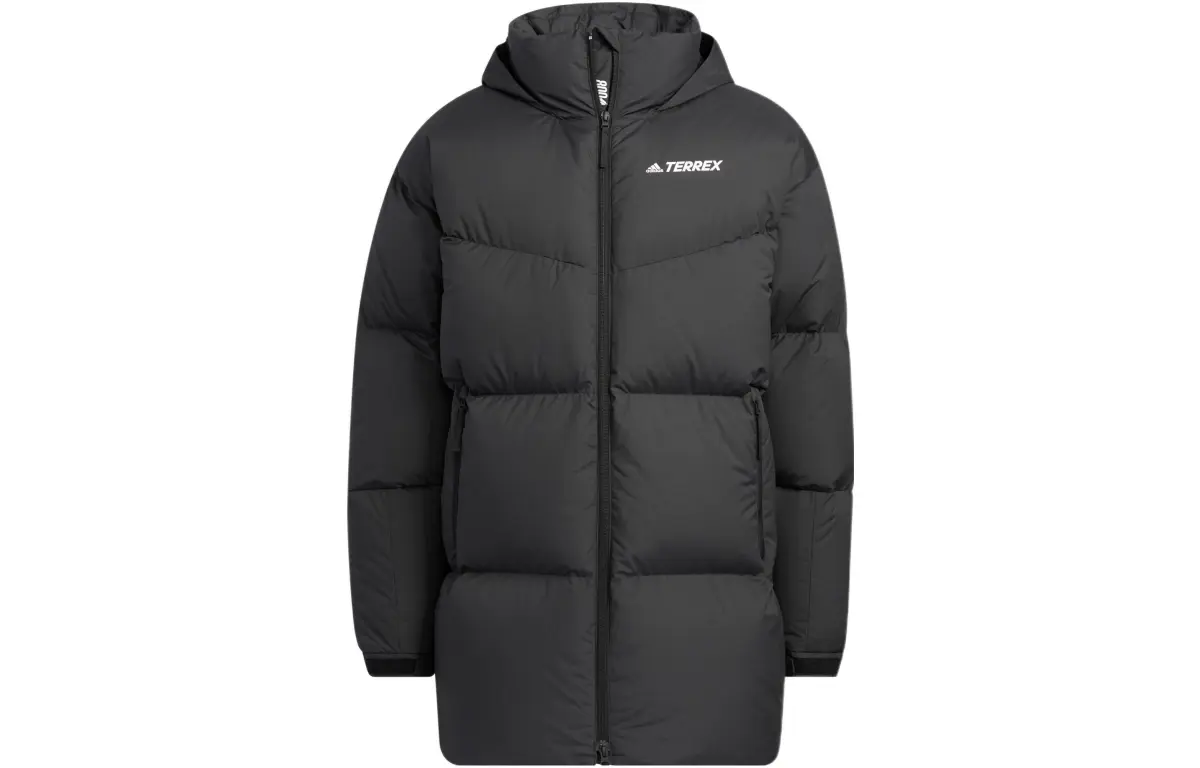 Adidas Down Jackets Unisex Black Hooded Moderate Other