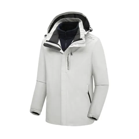 Mizuno Mitzon, Outdoor 3 in 1 Thickened And Fleece Lined Hooded Long Sleeved Windproof, Thermal, And Water Repellent