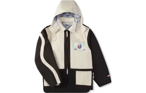 Vans Coats Unisex Beige Hooded Moderate Straight Fit