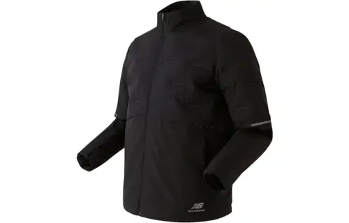 New Balance Down Jackets Men's Black Stand Collar Moderate Other