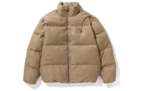 Bape Tonal Solid Camo Puffer Down Jacket
