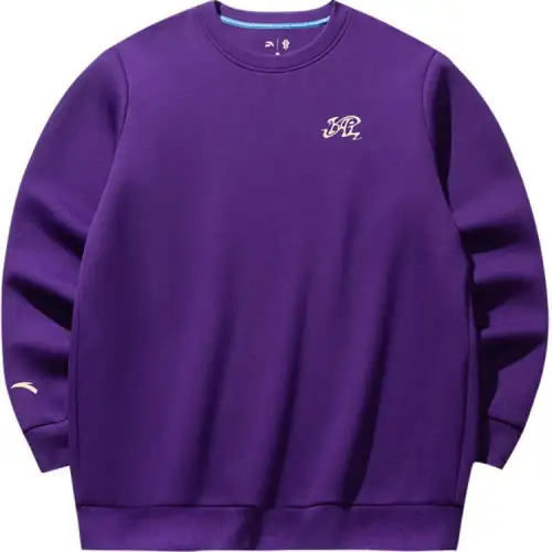Anta Basketball Collection Sweatshirt Men's Lime Purple