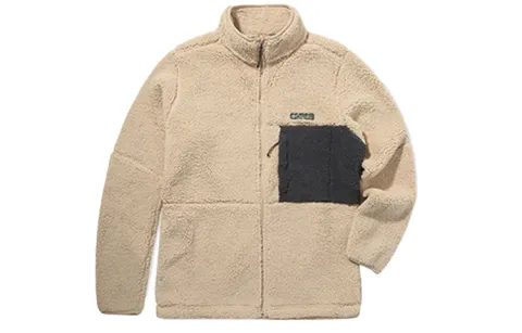 Columbia Velvet Jackets Men's Beige Stand Collar Moderate
