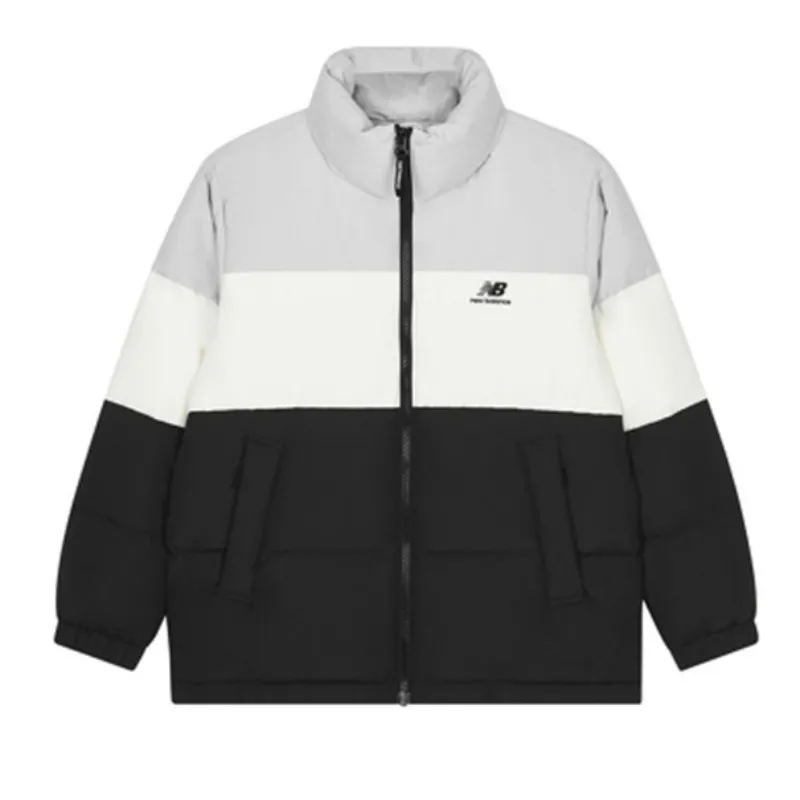 New Balance Down Jackets Unisex Light Gray Stand Collar Moderate Other