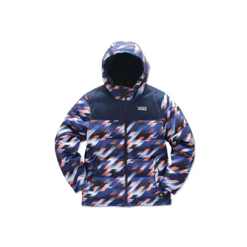 Vans Down Jackets Men's Blue Hooded Moderate Down Jacket