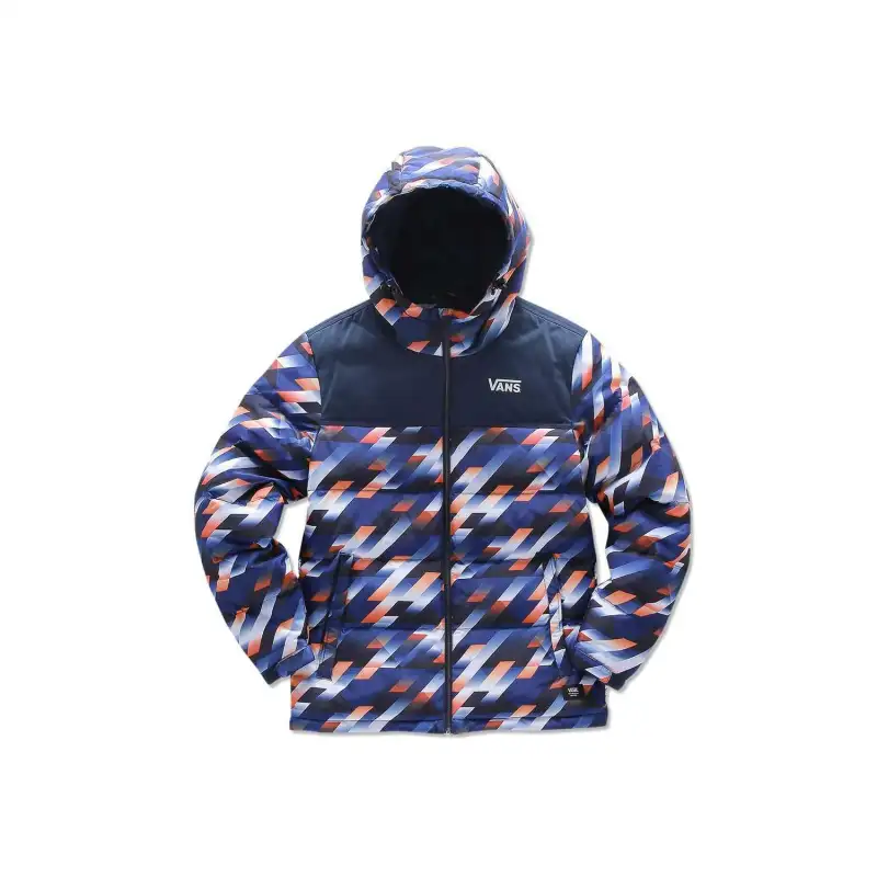 Vans Down Jackets Men's Blue Hooded Moderate Down Jacket