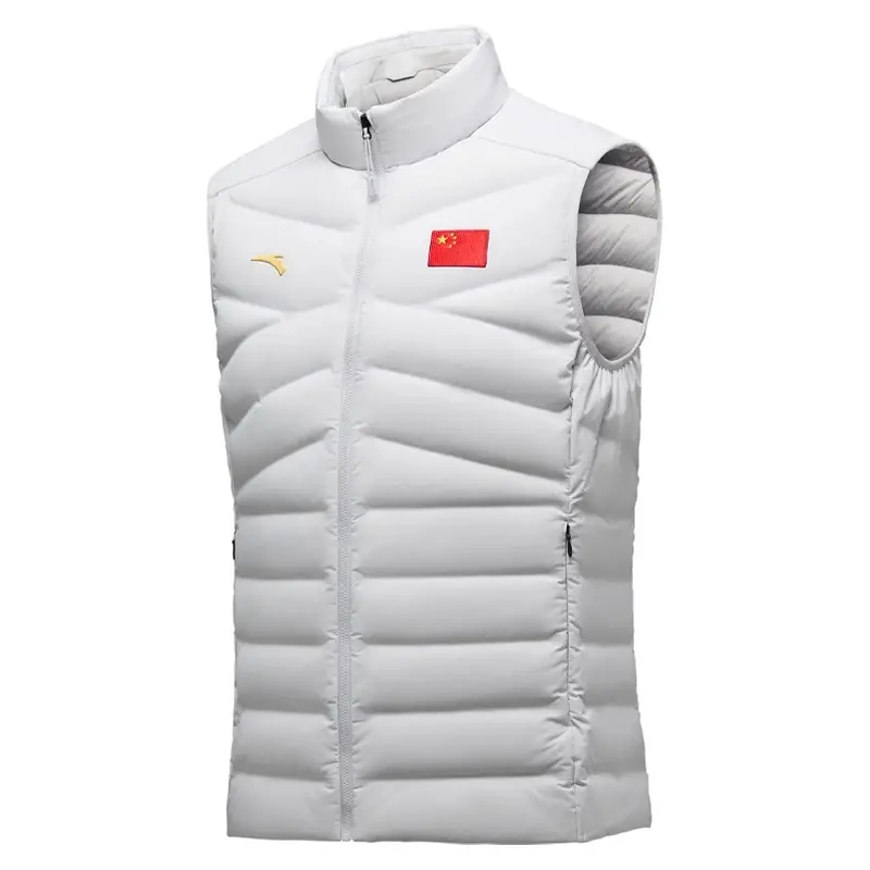 ANTA Vests Men's Sand Grain Gray Stand Collar Moderate Other