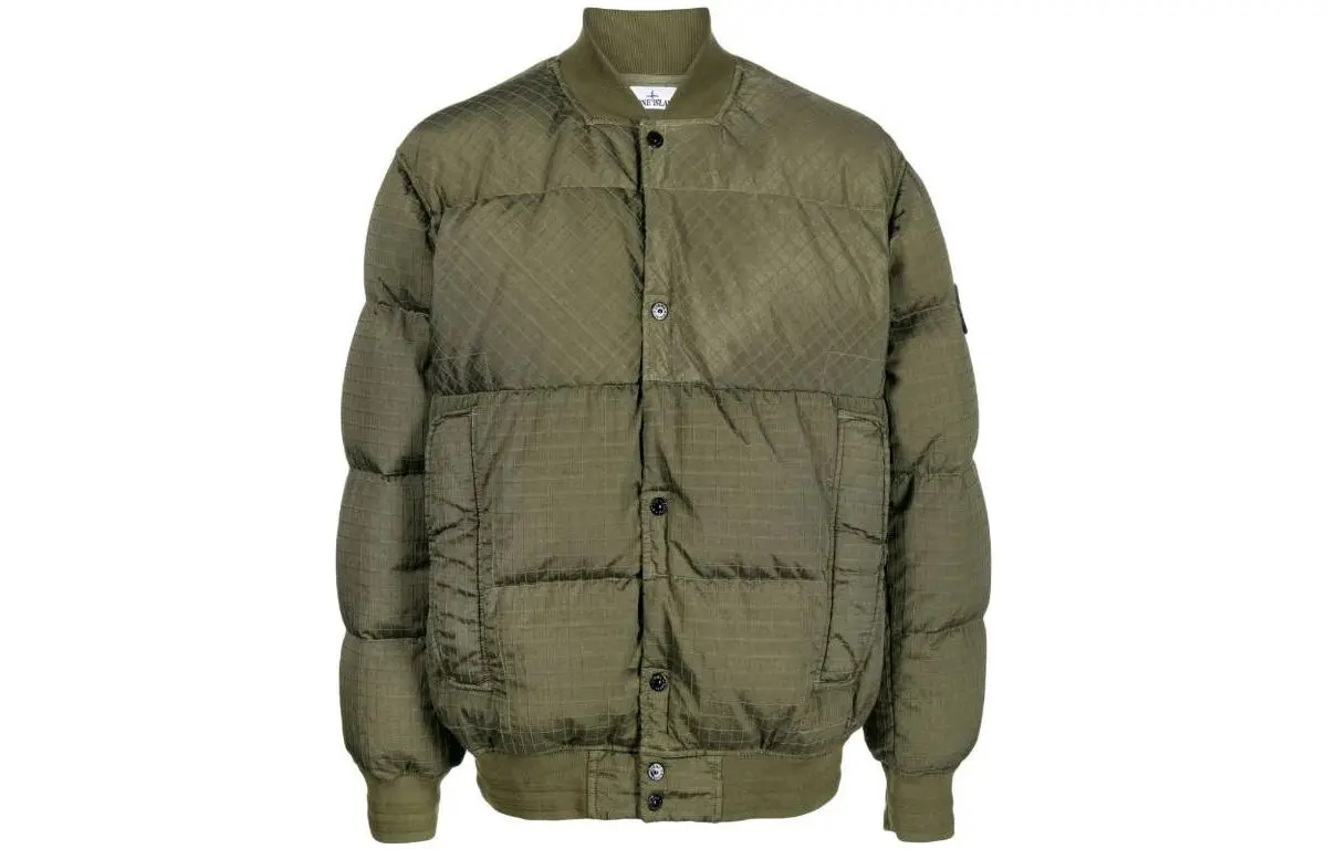 STONE ISLAND Logo Patch Buttoned Jacket