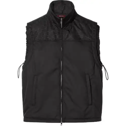 GUCCI Monogramme Panelled Zip Up Vest