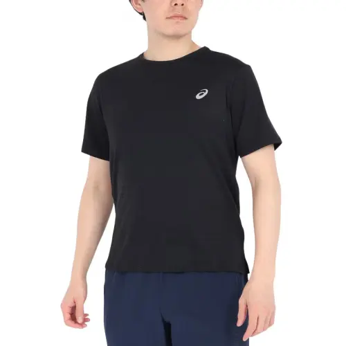 ASICS T Shirts Men's Black Crew Neck