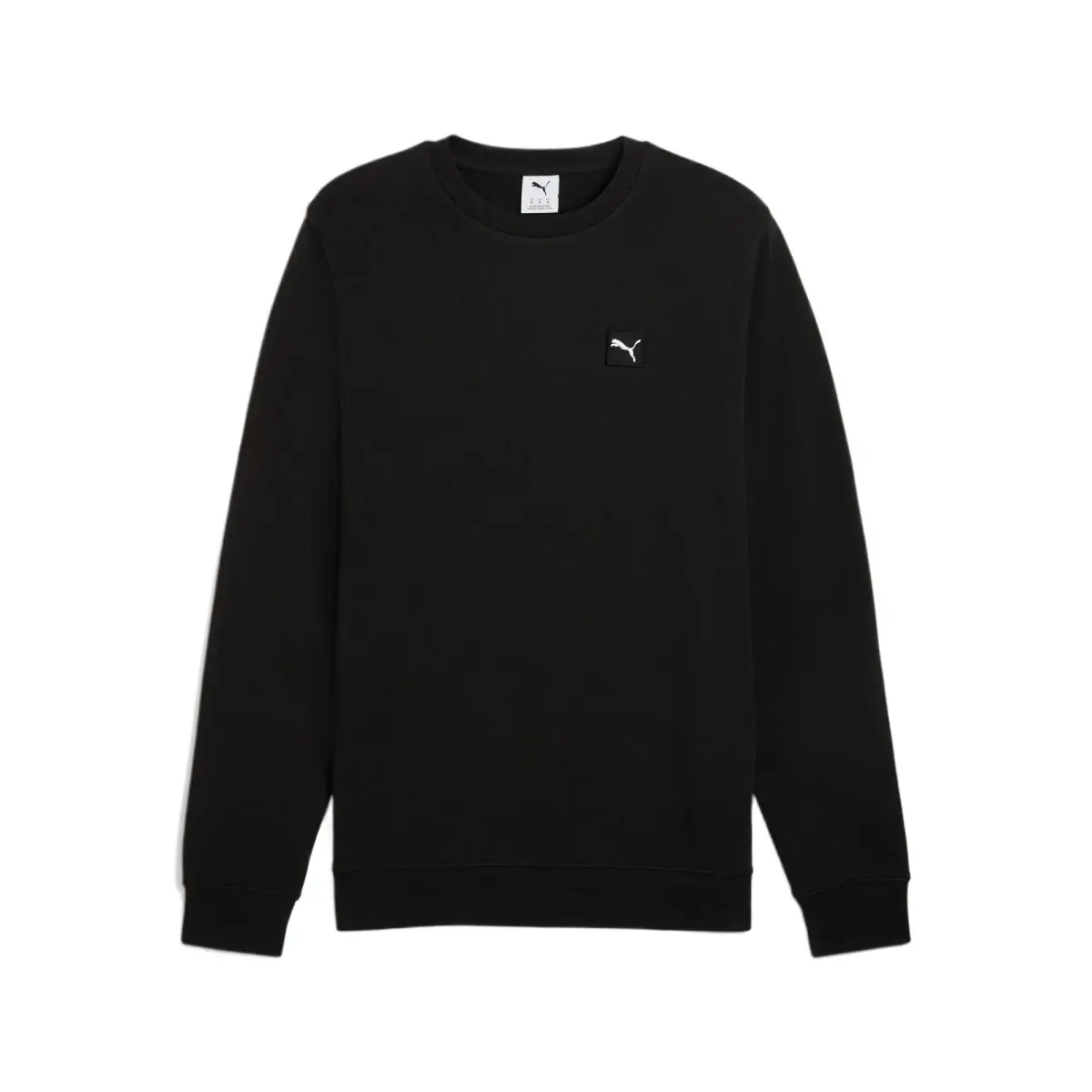 PUMA Sweatshirts Men's Black Crew Neck Moderate Straight Fit