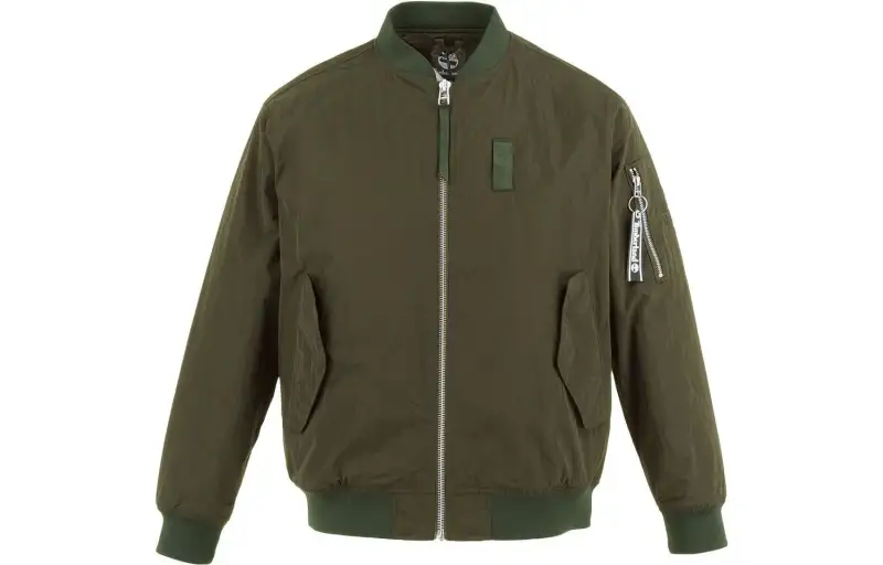 Timberland Puffer Jackets Men's Olive Stand Collar Moderate Detachable