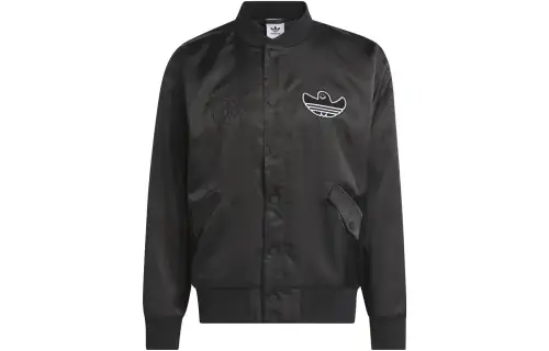 Adidas Originals SHMOO Bomber Jackets Unisex Black Baseball Collar Moderate Other