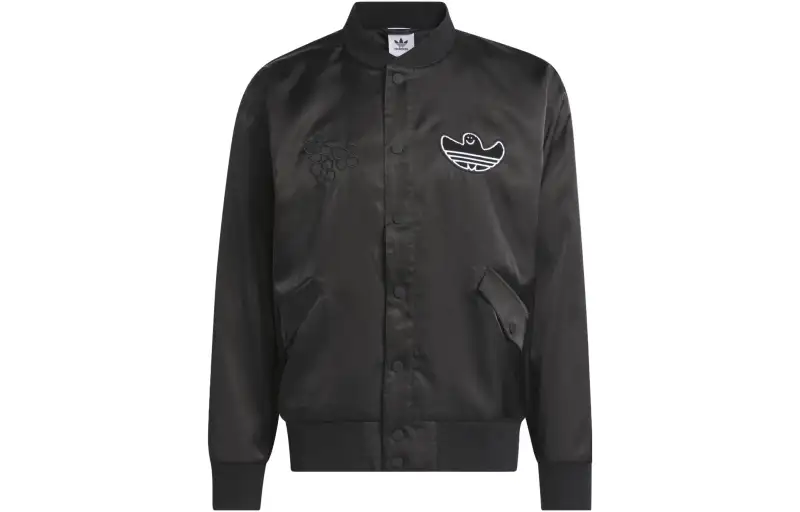 Adidas Originals SHMOO Bomber Jackets Unisex Black Baseball Collar Moderate Other
