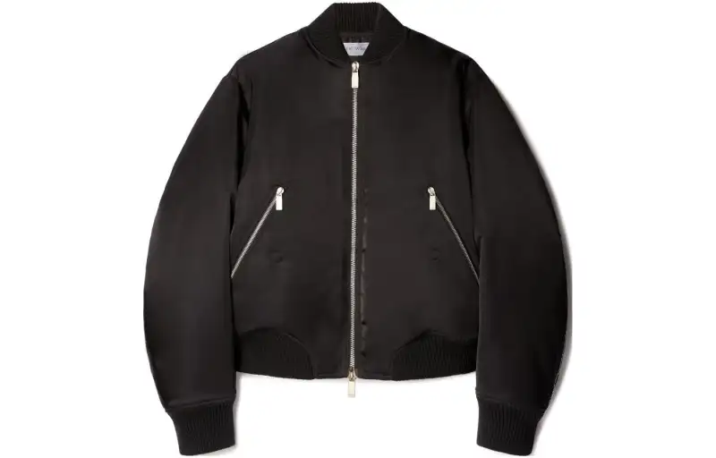 OFF-WHITE zip-detail bomber jacket