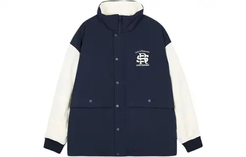 Skechers X ROMANTIC CROWN Puffer Jackets Unisex Navy Blue/002Z Stand Collar Moderate Other
