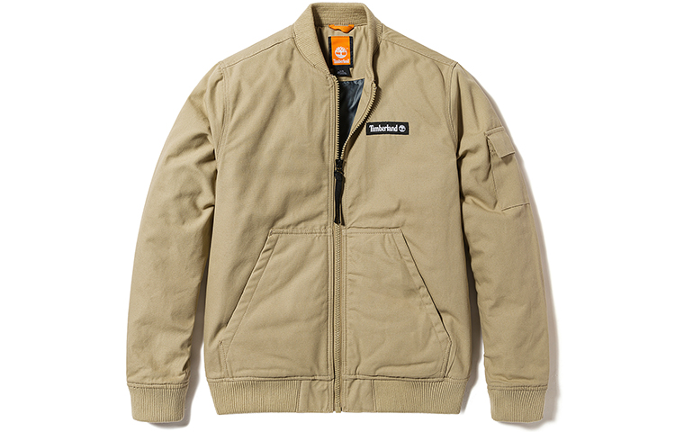 Timberland Puffer Jackets Men's Liquorice Yellow Baseball Collar Thickened