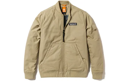 Timberland Puffer Jackets Men's Liquorice Yellow Baseball Collar Thickened
