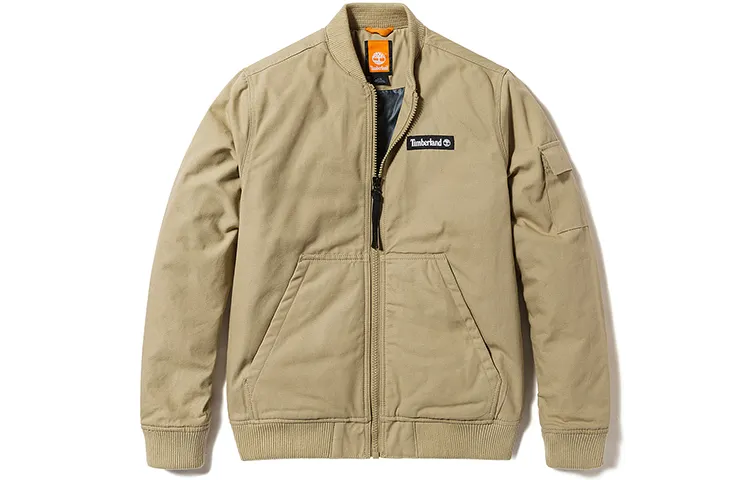 Timberland Puffer Jackets Men's Liquorice Yellow Baseball Collar Thickened
