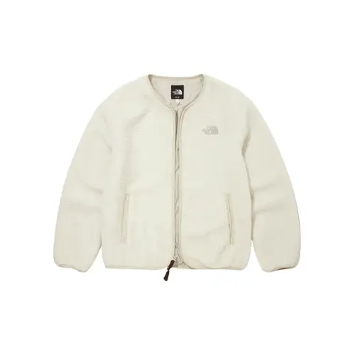 THE NORTH FACE Velvet Jackets Unisex White Collarless Moderate
