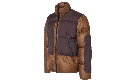 Nike Down Jackets Men's Bronze Stand Collar Moderate Quilted Down Jacket