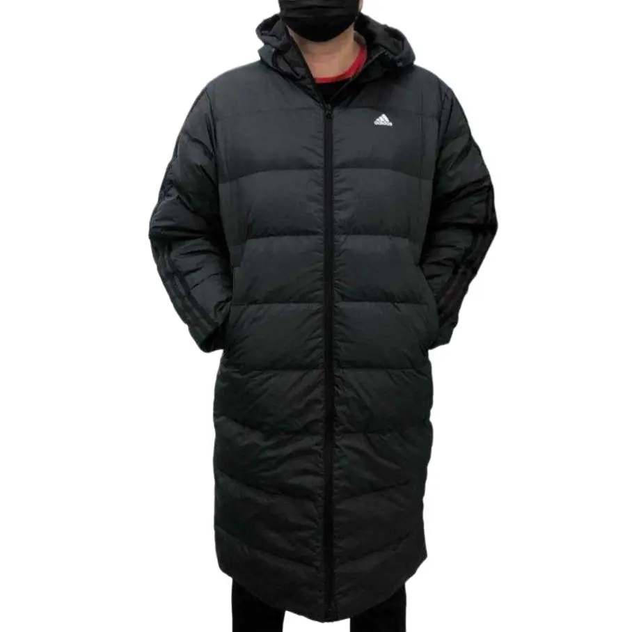 Adidas Down Jackets Men's Black Hooded Moderate