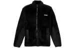 Timberland Velvet Jackets Unisex Black Stand Collar Moderate
