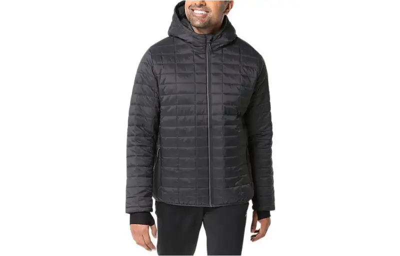 ASICS Jackets Men's Black Hooded Moderate Other