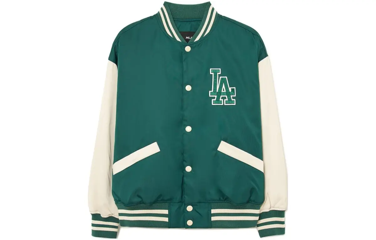 MLB Los Angeles Dodgers Jackets Unisex Green Stand Collar Moderate
